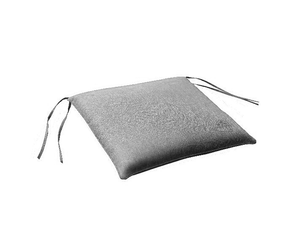 Cuscino da Seduta Amelie con Zip Grigio Chiaro in Cotone