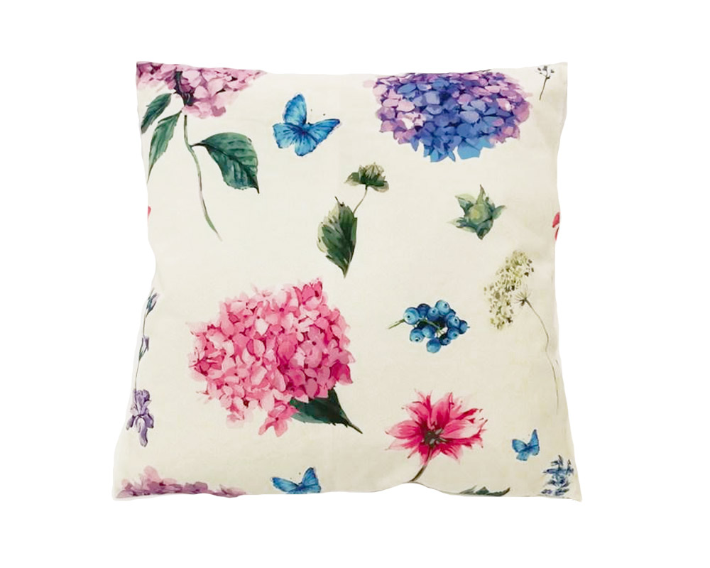 Cuscino Hydrangea e Farfalle 45x45