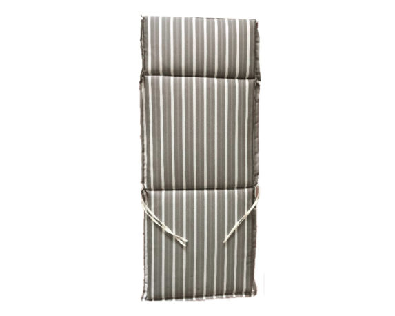 Cuscino poltrona alta motivo a righe taupe/bianco
