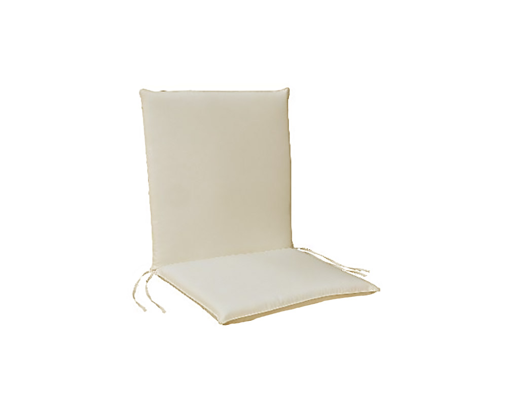 Cuscino da Poltrona Bassa Ecrù in Cotone