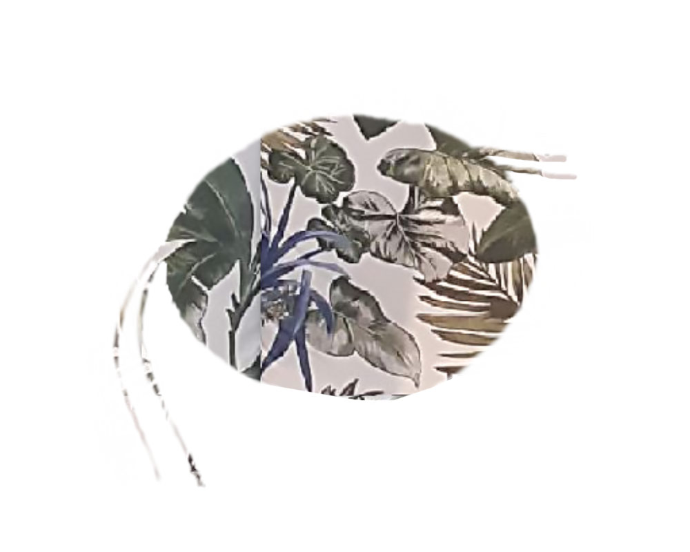 Cuscino Seduta tondo Foglie d40 cotone