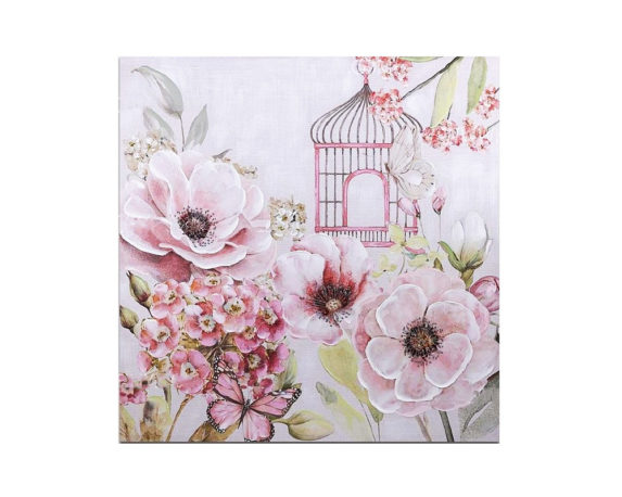 Tela Rose Rosa Gabbia in Legno