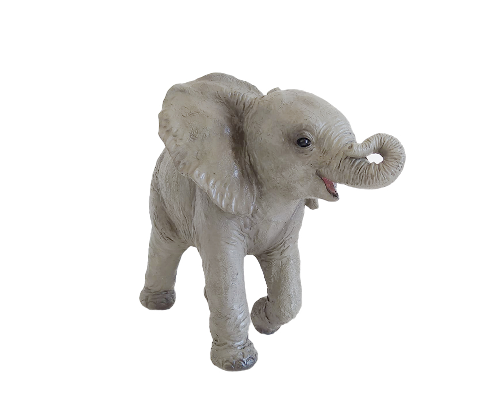 Statuetta elegante small grigio polyresina