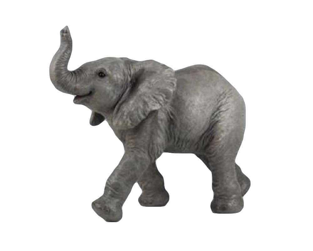 Statuetta elegante large grigio polyresina