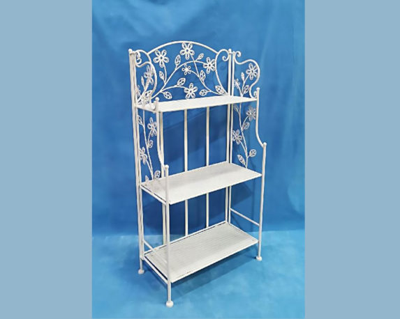 Etagere Margherite 3 ripiani crema/ferro