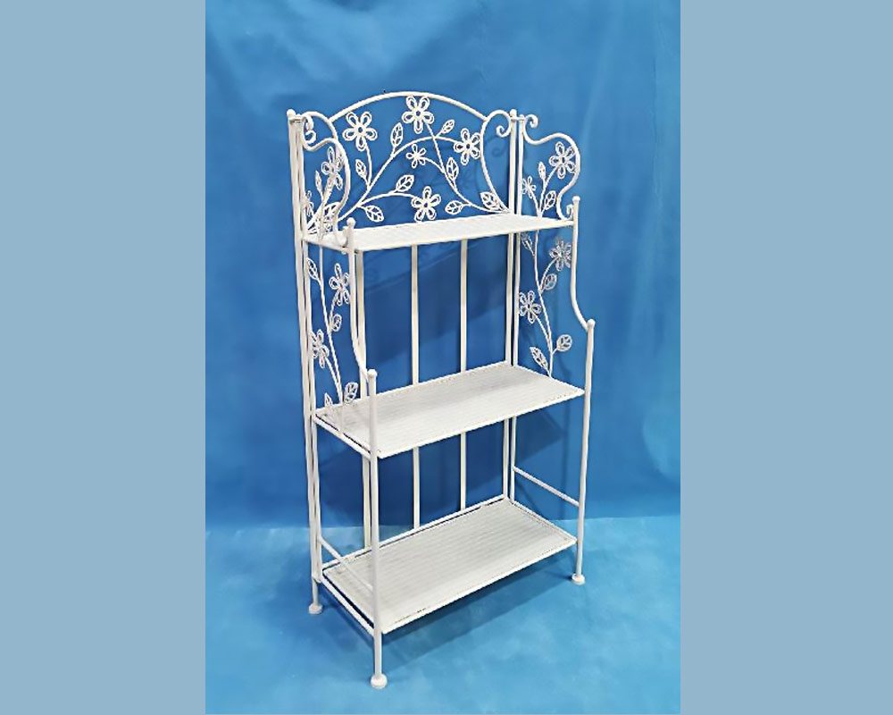 Etagere Margherite 3 ripiani crema/ferro