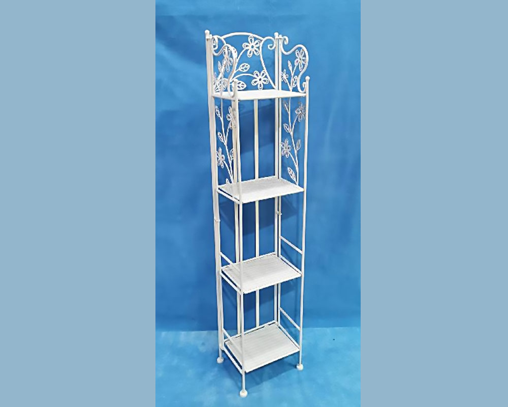 Etagere stretta Margherite 4 ripiani crema/ferro