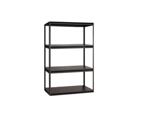 Etagere moderna 4 ripiani antracite/metallo