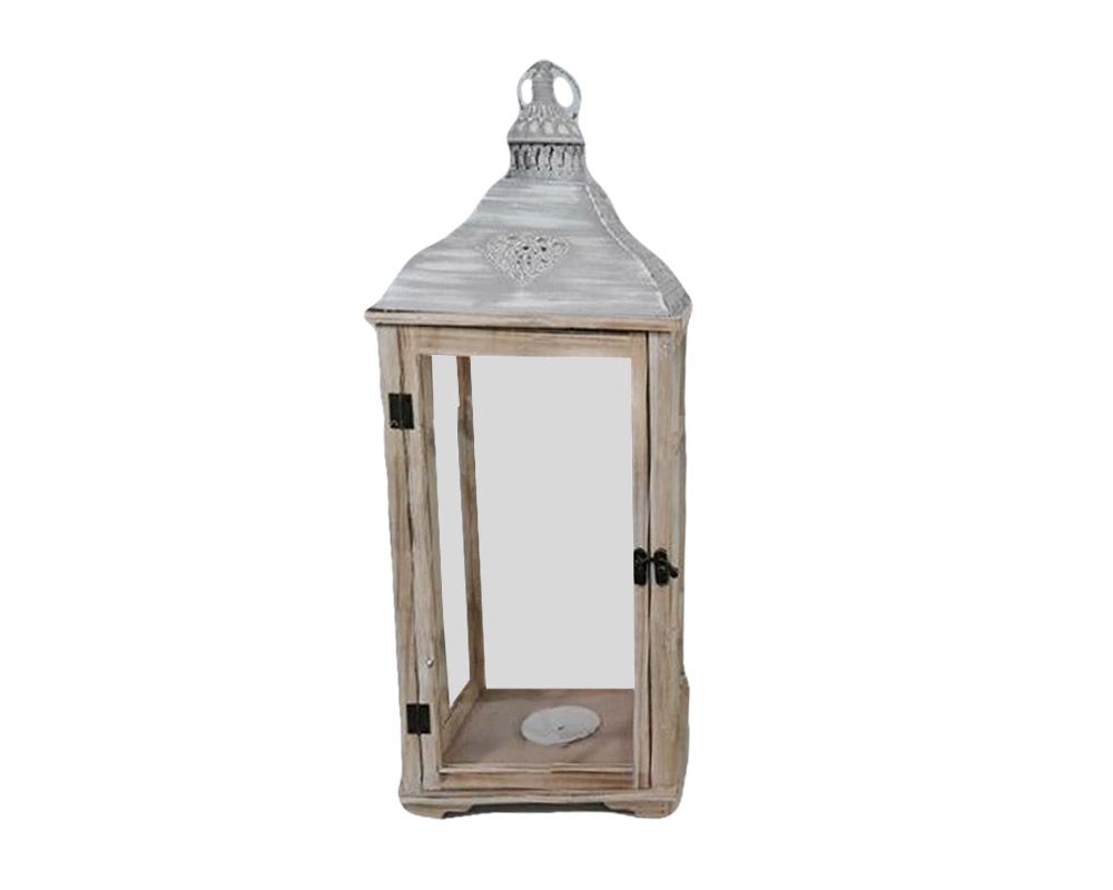 Lanterna rover large legno/metallo