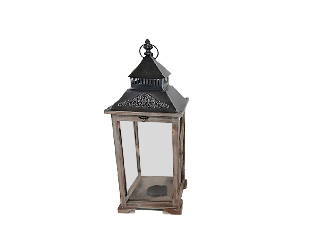 Lanterna woody small legno/metallo