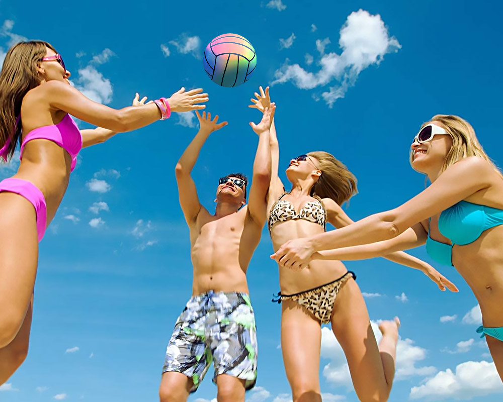 Pallone da spiaggia Raimbow Fun d22 pvc - immagine 2