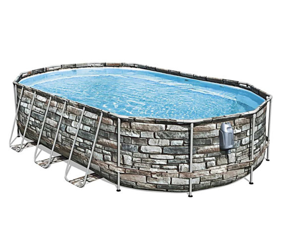 Piscina Ovale Power Steel Comfort Jet Series 610×366 in PVC