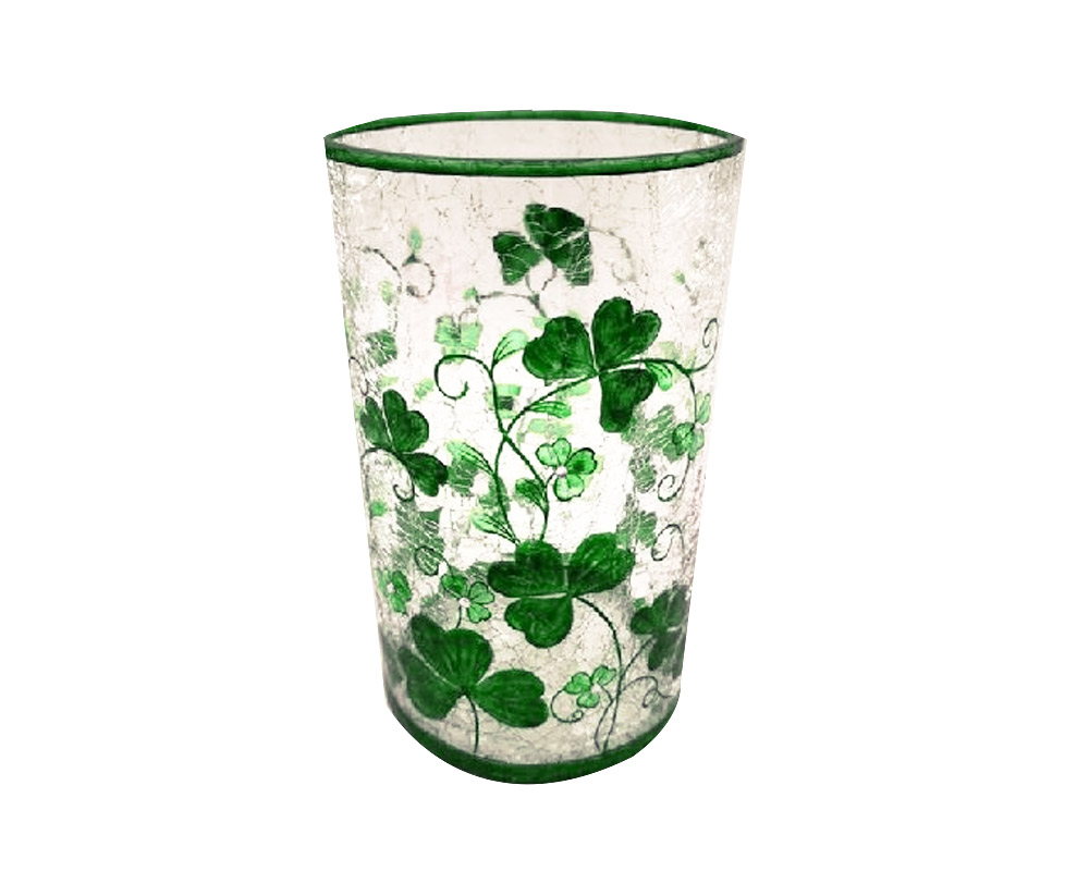 Porta Tealight Ornamento Trifoglio in Vetro