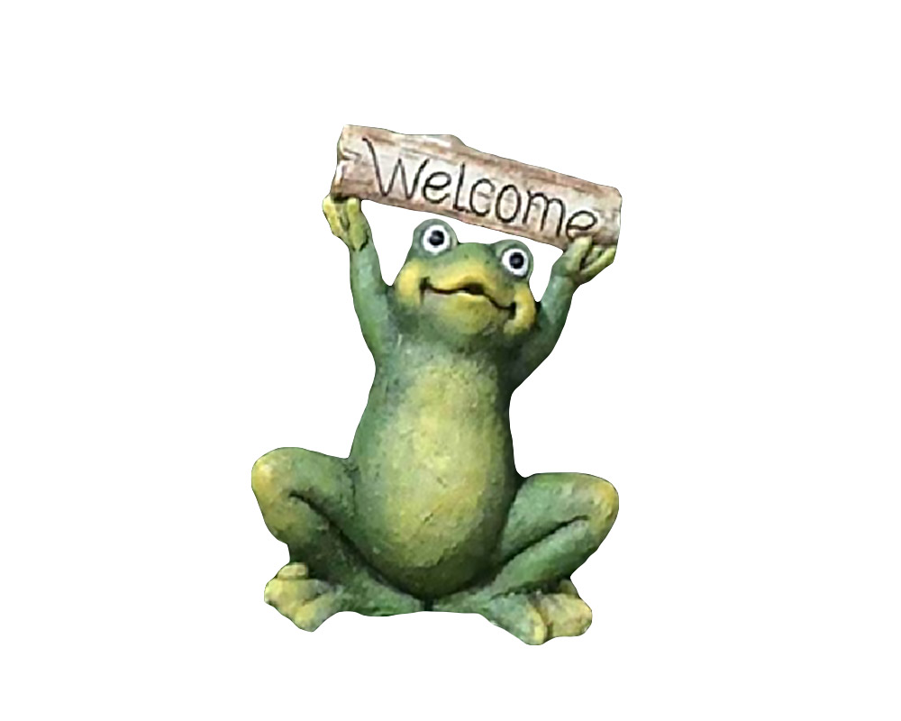 Statua rana welcome magnesite h38