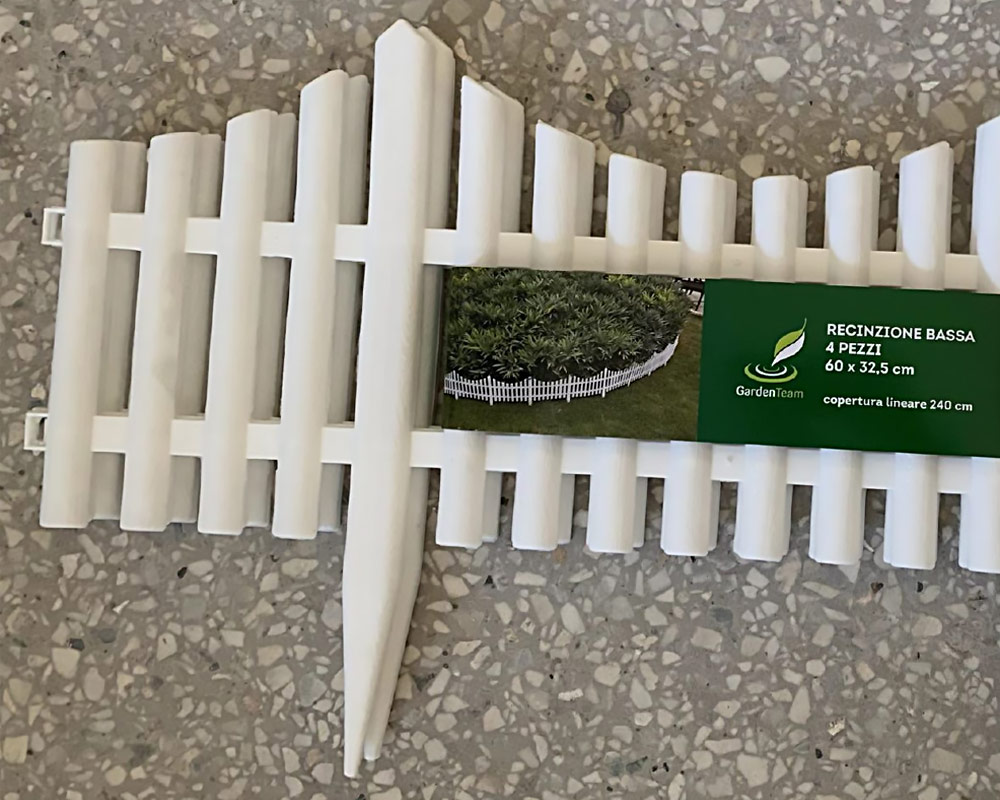 S4 bordatura per aiuole bassa effetto legno bianco - immagine 2