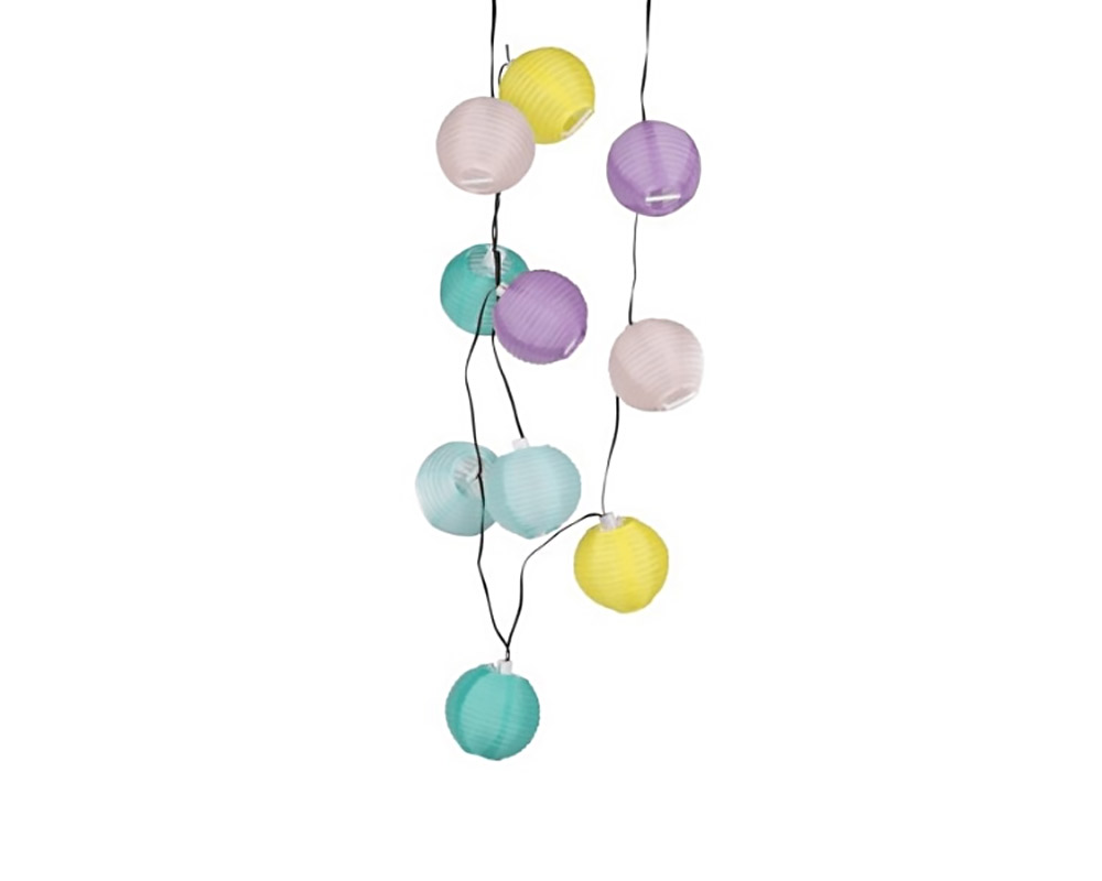 Ghirlanda 10 Led Colorate a Ricarica Solare in Plastica
