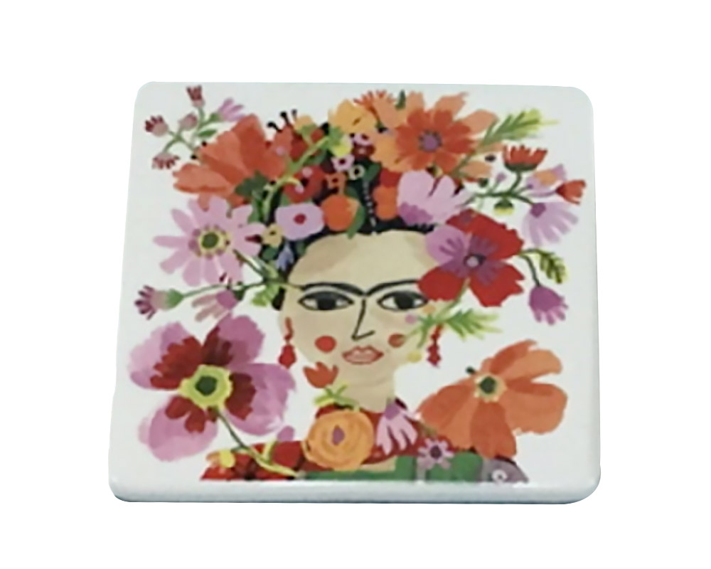 Sotto Tazza con Frida in Ceramica