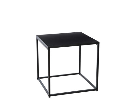 Tavolino small moderno nero metallo