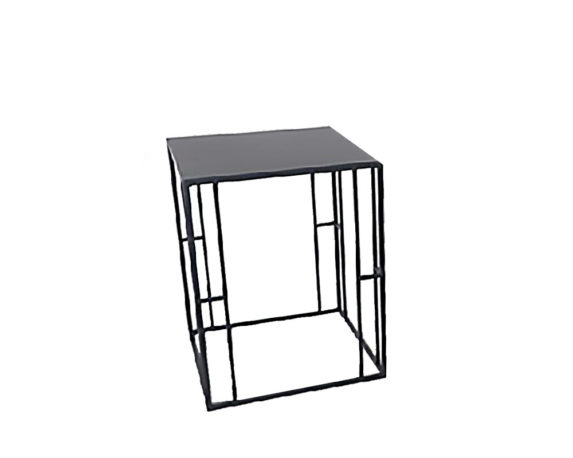 Tavolino small struttura fine moderno nero metallo