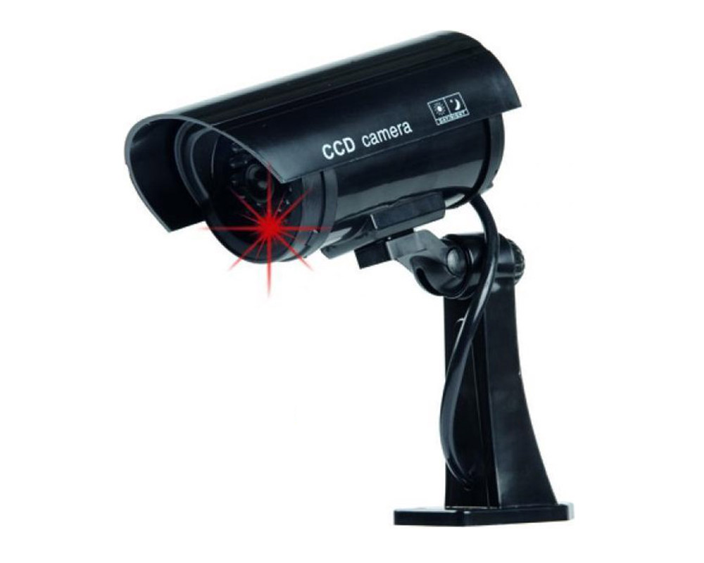 Falsa Telecamera di Sicurezza Ingannevole Wireless Nero in Plastica