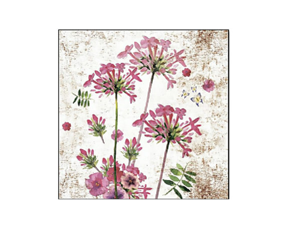 Quadro quadrato campo di fiori legno assortiti