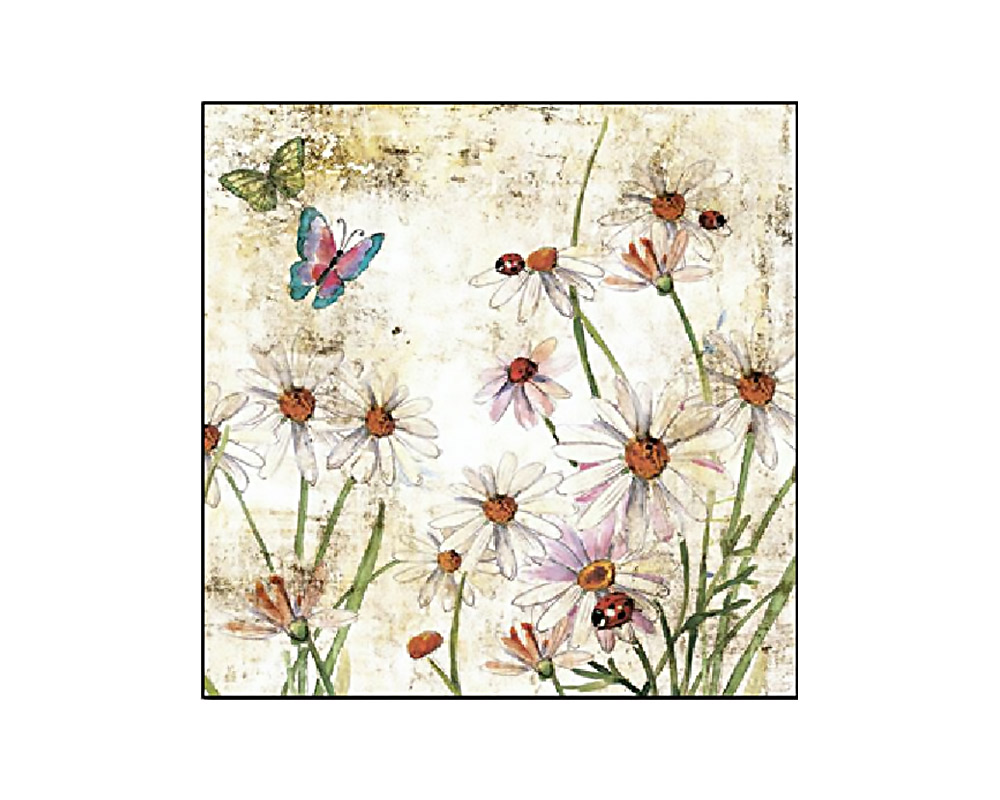 Quadro quadrato campo di fiori legno assortiti - immagine 2