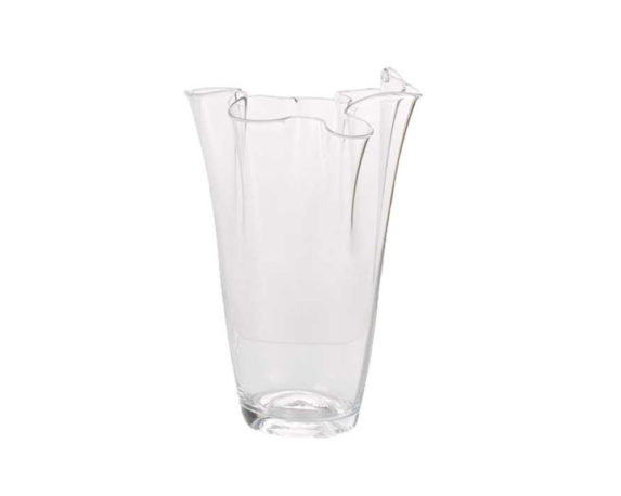 Vaso fazzoletto small vetro trasparente/lilla