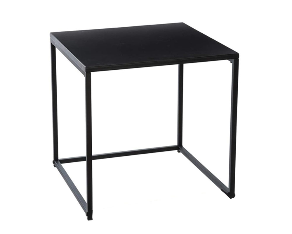 Tavolino large moderno nero metallo