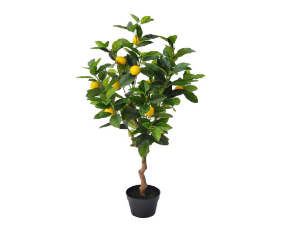 Limone Artificiale con Vaso 100h in Plastica