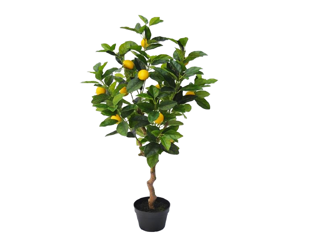 Limone Artificiale con Vaso 100h in Plastica