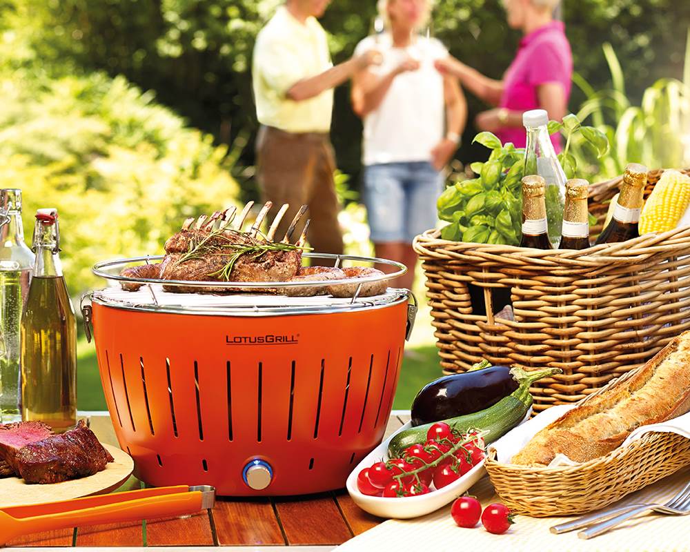 Grill Portatile a Carbonella Standard a Batteria Arancione - immagine 2