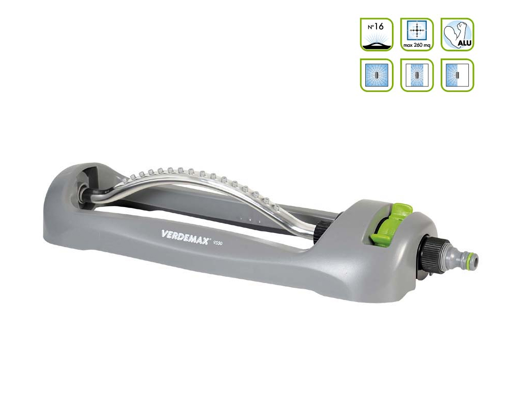 Irrigatore Oscillante 16 Ugelli Soft in Alluminio