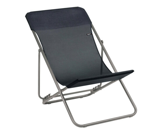 Sdraio Maxi Transat Antracite in Alluminio e Textilene – laFuma