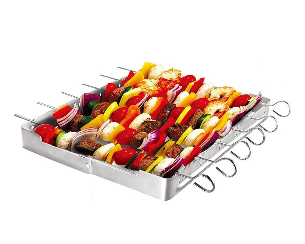 Supporto 6 spiedini da barbecue - kamado bono - immagine 2