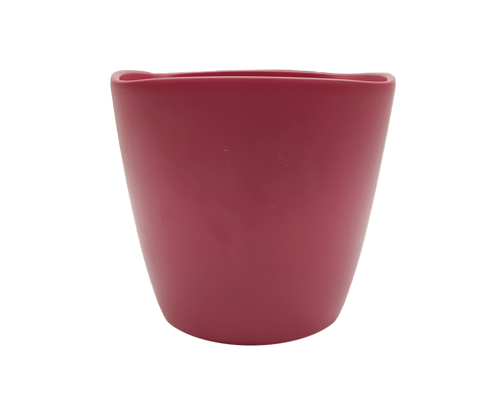 Cachepot Lara Matto Bordeaux 28x28cm in Ceramica - immagine 2