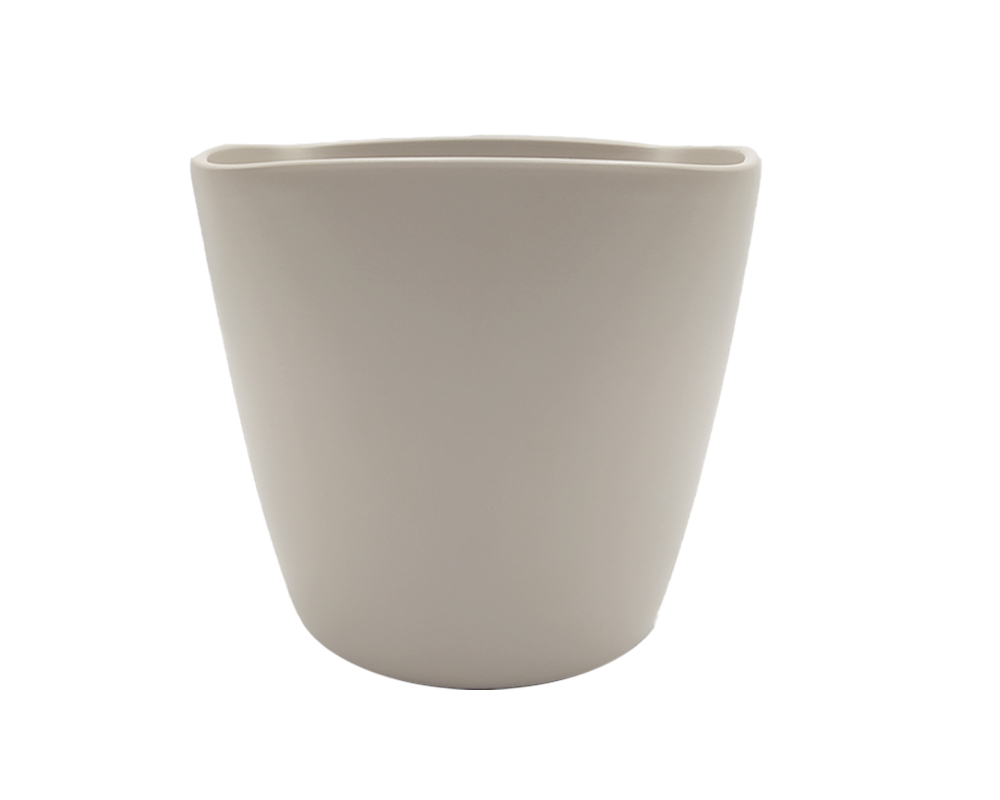 Cachepot Lara Matto Vaniglia 28x28x27,5cm in Ceramica - immagine 2