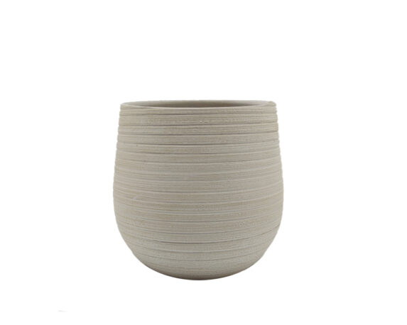 Cachepot Londra Crema D15,5x14cm in Ceramica
