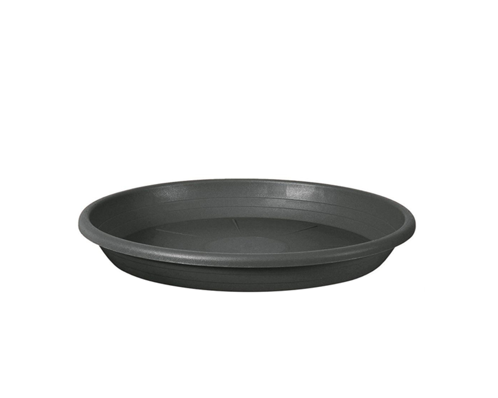 Sottovaso Cilindro Antracite D32cm in Plastica