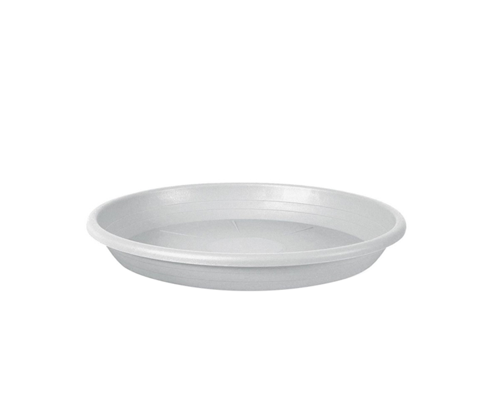 Sottovaso Cilindro Bianco D32cm in Plastica