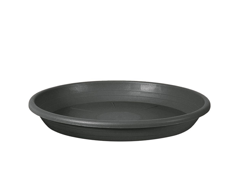 Sottovaso Cilindro Antracite D42cm in Plastica