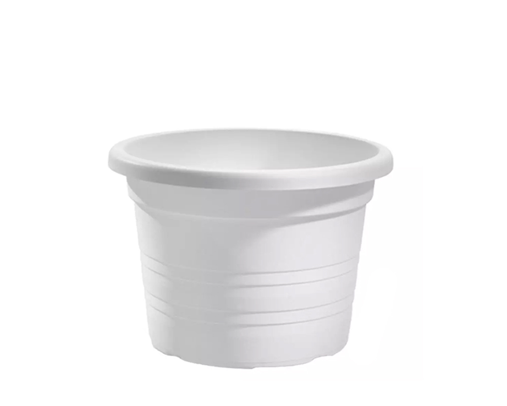 Vaso Cilindro Bianco D35cm in Plastica