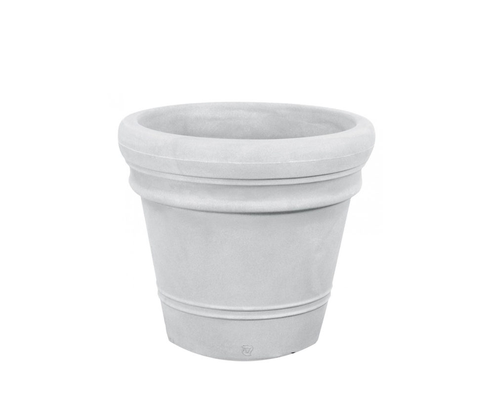 Vaso Liscio Doppio Bordo D55cm Bianco