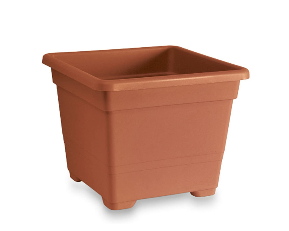 Vaso Quadrato Terracotta 54x54cm in Plastica