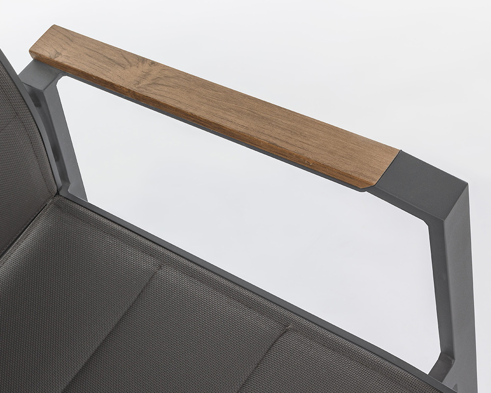 Poltrona Kubik Antracite in Alluminio e Textilene - immagine 6