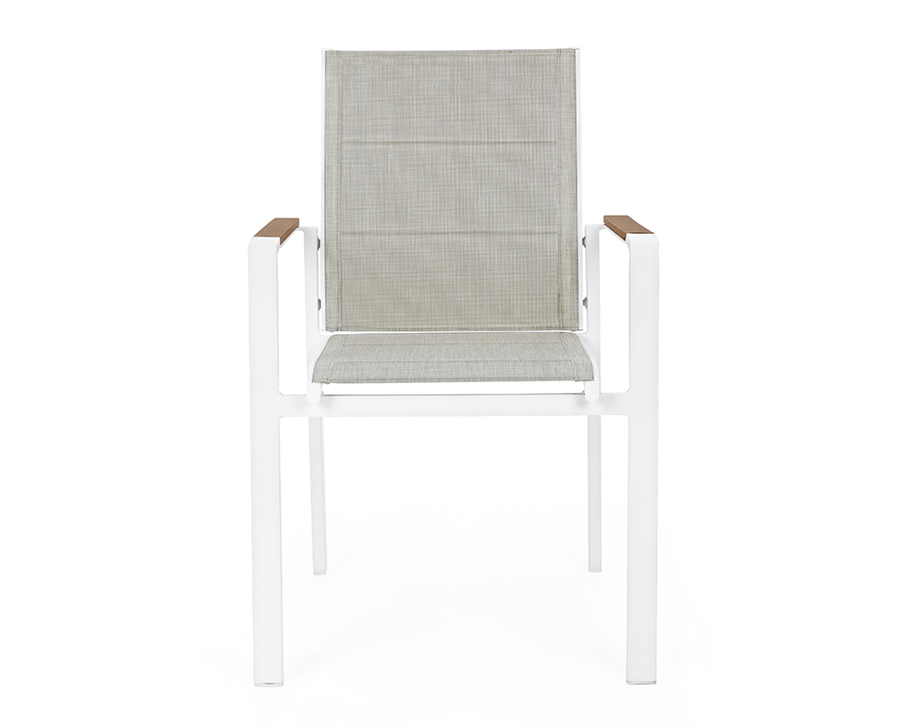 Sedia con braccioli Kubik bianca - immagine 4