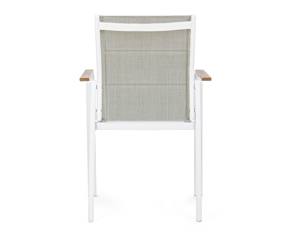 Sedia con braccioli Kubik bianca - immagine 5