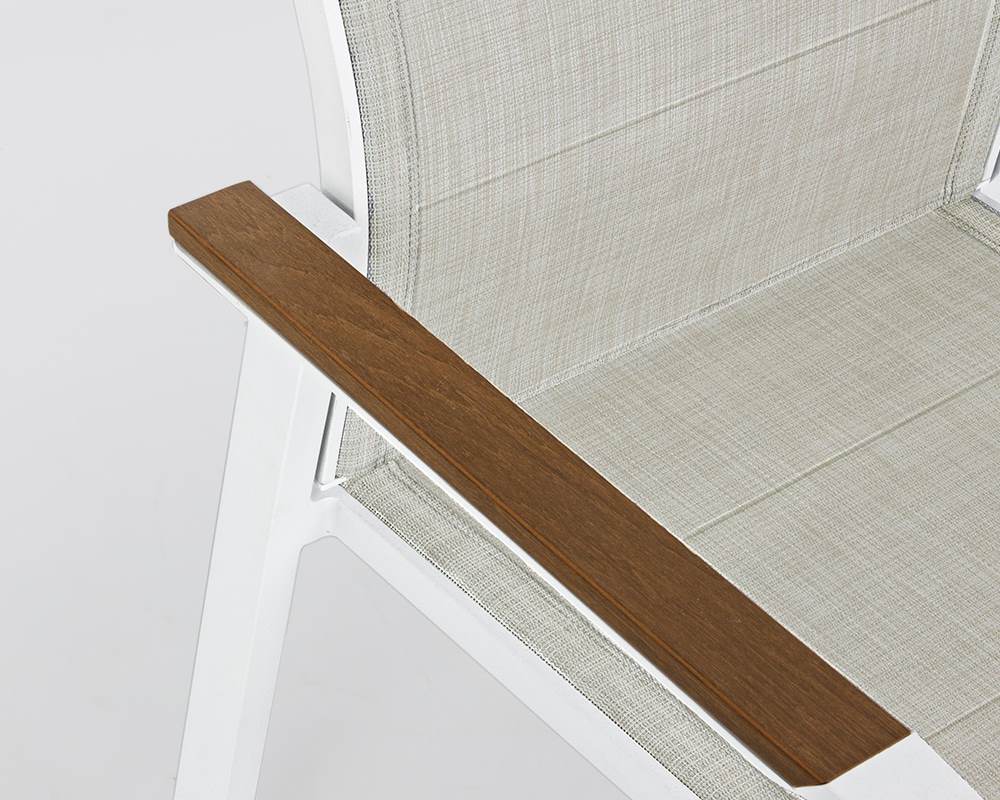 Sedia con braccioli Kubik bianca - immagine 7