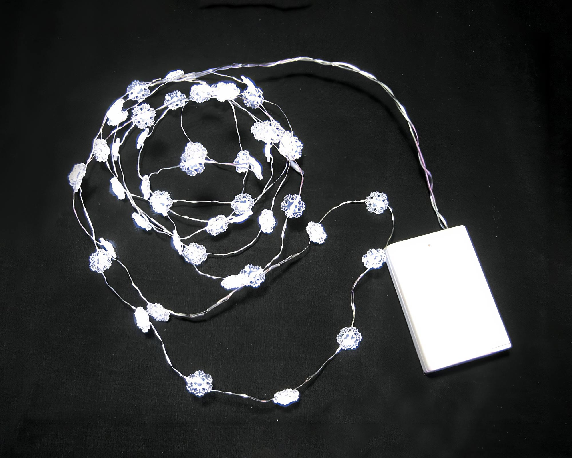 Catena di luci 30 Nanoled a forma di Fiocchi di neve