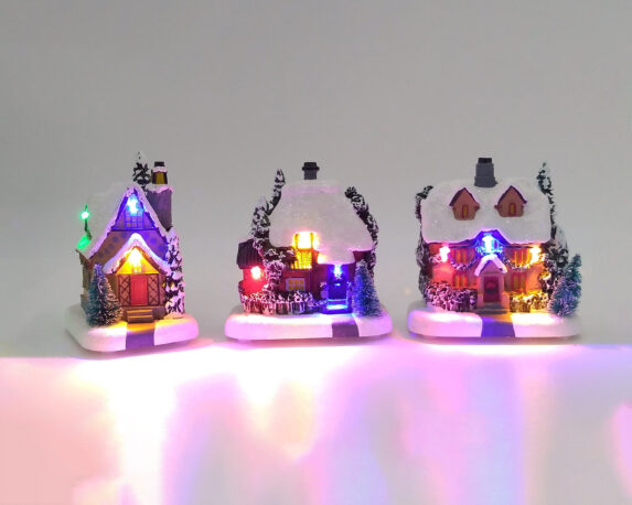 Villaggio nordico con led