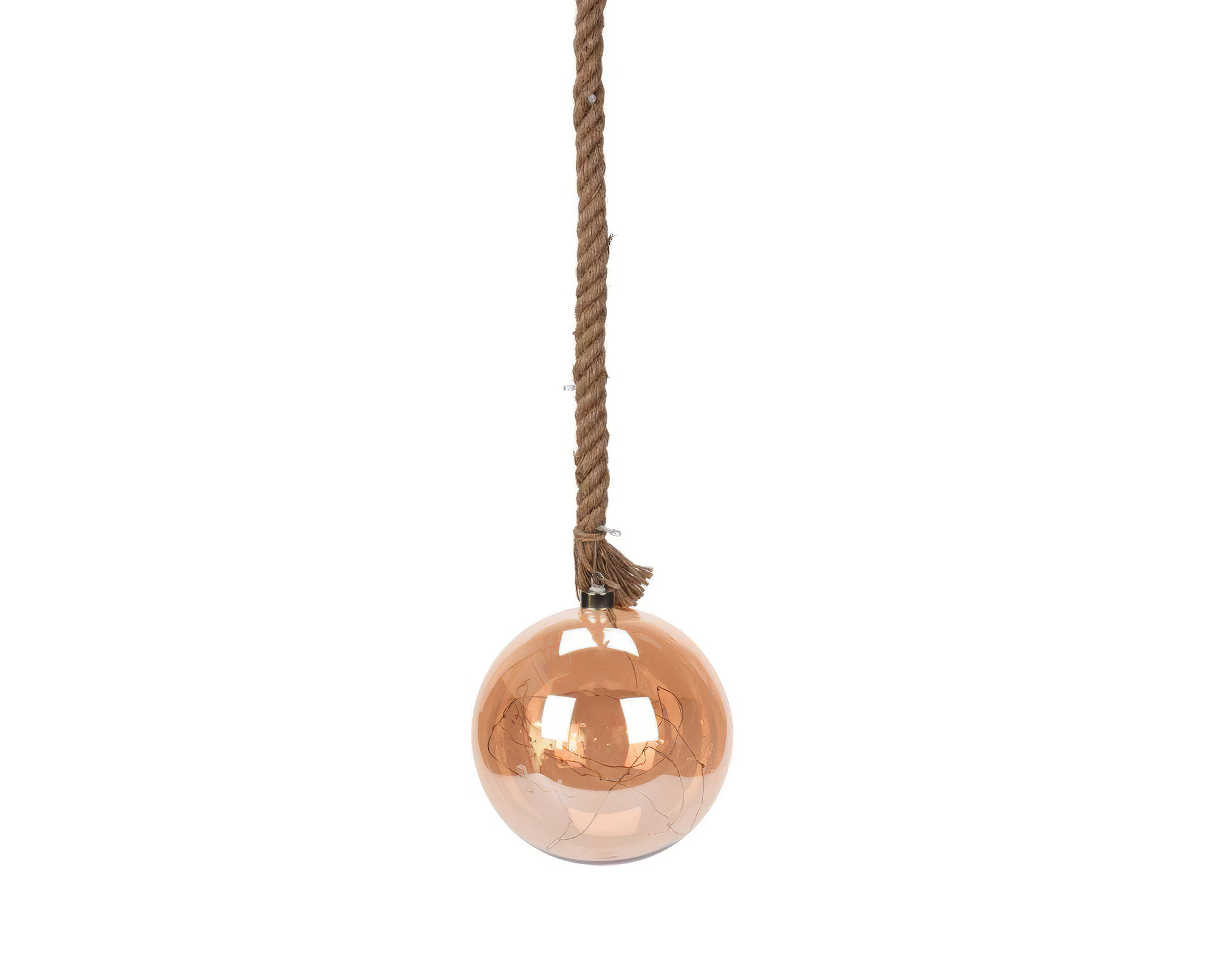 Sfera con corda a luce calda